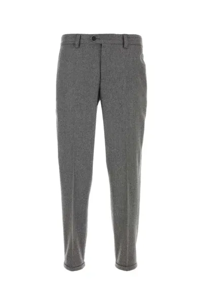 Pt Torino Dark Grey Stretch Wool Pant