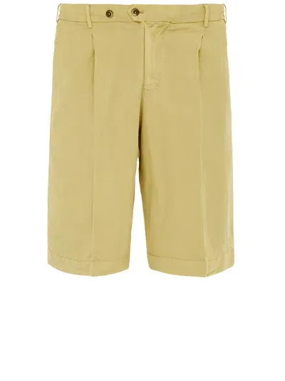 Pt Torino Elasticated Bermuda Shorts In Beige