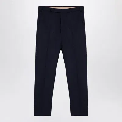 Pt Torino Navy Trousers In Blue