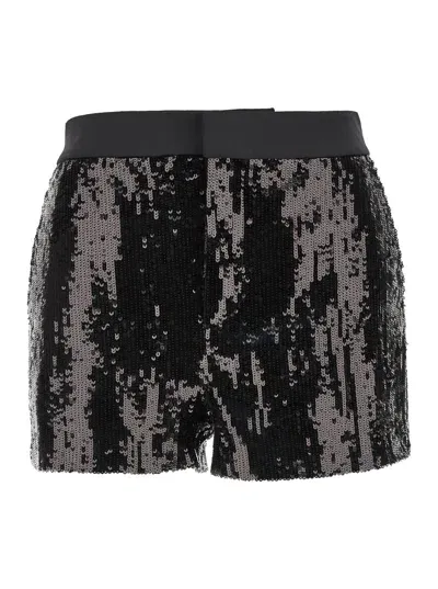 Pt Torino Paillettes Short In Black