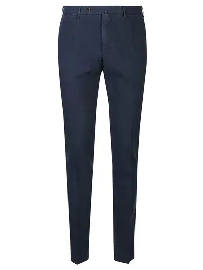 Pt Torino Slim Light Stretch Gabardine Pants In Royal Blue