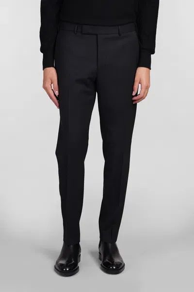 Pt Torino Pants In Black Wool In Schwarz