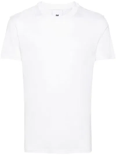 Pt Torino Round-neck Stretch T-shirt In White