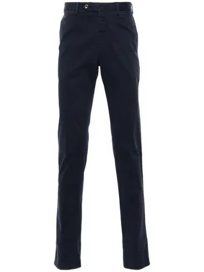 Pt Torino Pressed-crease Trousers In Blue