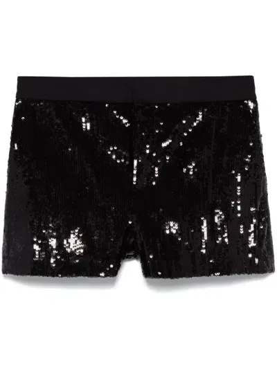 Pt Torino Sequinned Shorts In Black