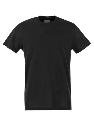 Pt Torino Silk And Cotton T-shirt In Black