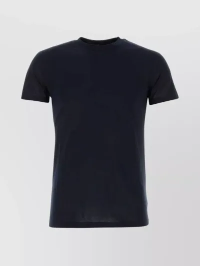 Pt Torino Silk Blend Crew Neck T-shirt In Blue