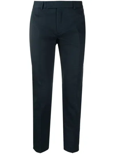 Pt Torino Straight-leg Cropped Trousers In Blue