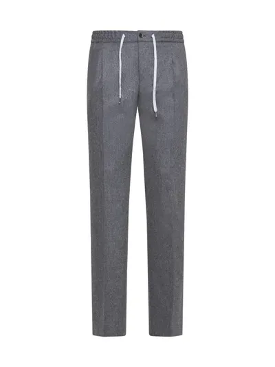 Pt Torino Wool Trouser In Grigio Medio