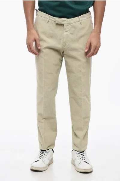 Pt01 Corduroy Chinos Pants In Gray