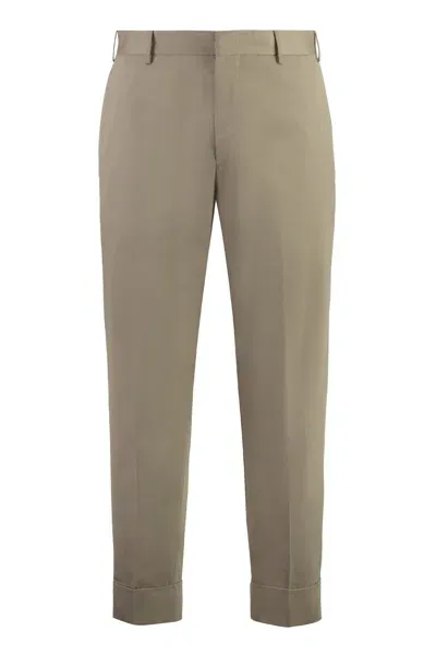 Pt01 Cotton Trousers In Beige