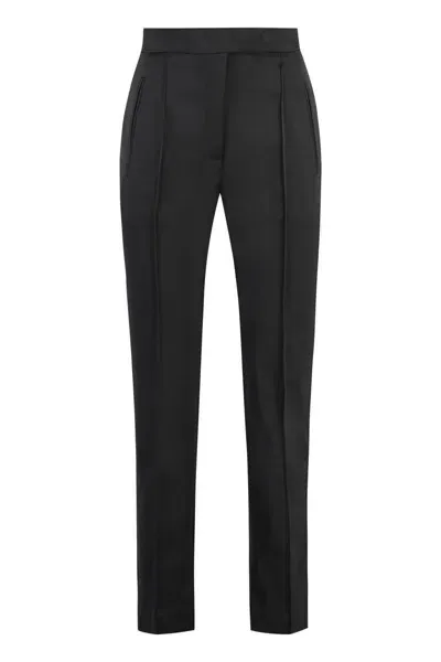 Pt01 Stretch Viscose Trousers In Black