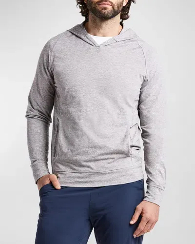 Public Rec Men's Politan Solid V-neck Pullover Hoodie In Heather Silver Spoon