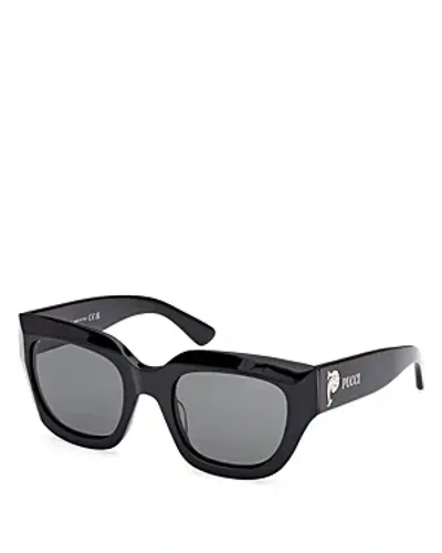 Pucci Butterfly Sunglasses, 51mm In Black/gray Solid