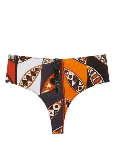 Pucci Graphic-print Bikini Bottoms In Multicolour