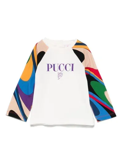 Pucci Junior Babies' Iride-print T-shirt In White