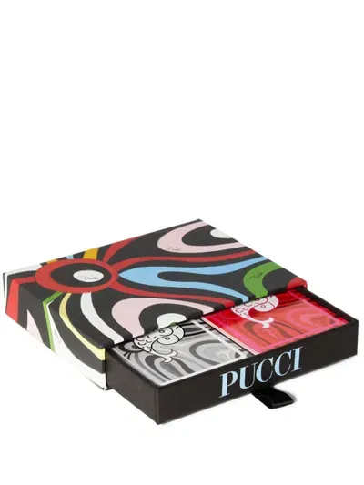 Pucci Marmo-print Playing Cards (12cm X 9.5cm) In Grey