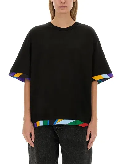 Pucci T-shirt With Logo In Black