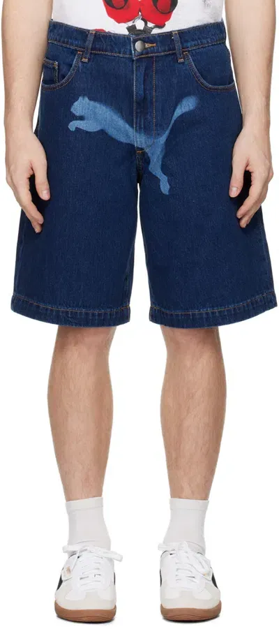 Puma Blue A$ap Rocky Edition Denim Shorts