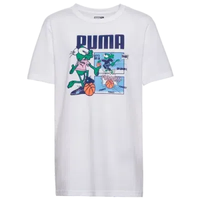 Puma Boys   Comic Strip A2 Graphic T-shirt In Navy/white