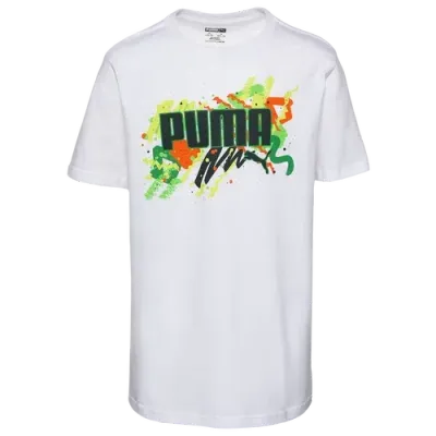 Puma Boys   Squiggle T-shirt In Multi/white