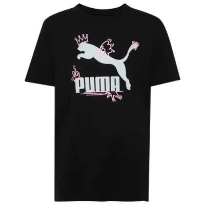 Puma Boys   Wings & Crowns Graphic T-shirt In Blue/black