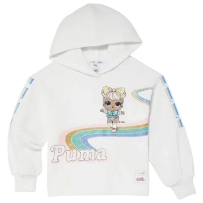 Puma Babies' Girls Preschool   Lol Dawn Fleece Hoodie In White/multi