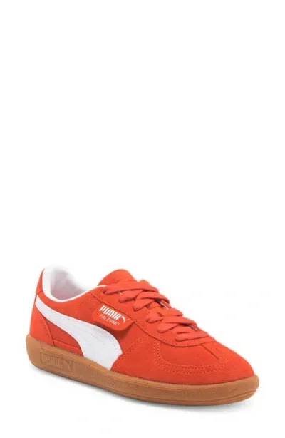 Puma Kids' Palermo Sneaker In Redmazing- White