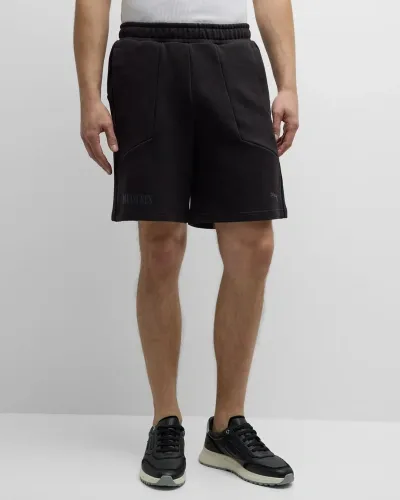 Puma X Pleasures Men's Tonal Sweat Shorts In Black