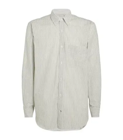 Purdey Striped Button-down Shirt In Green