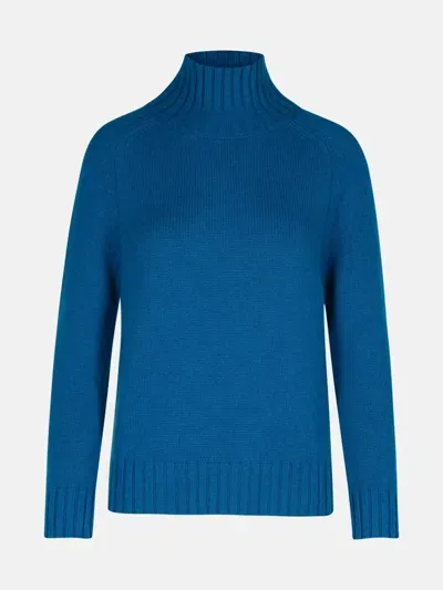 Puro Tatto Blue Cashmere Turtleneck Sweater