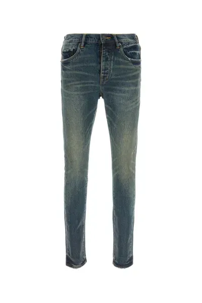 Purple Denim Skinny Coated Dark Tempest-34 Nd  Male In Blue