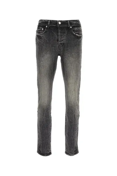 Purple Denim Skinny Shadow Seam Worn-33 Nd  Male In Gray