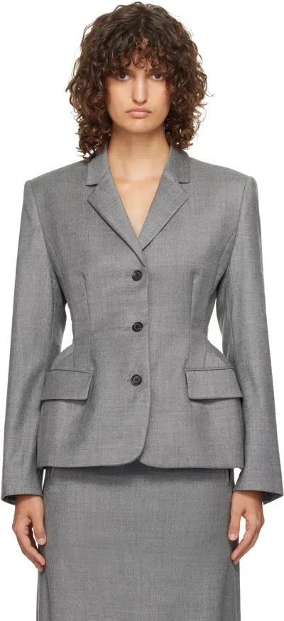 Pushbutton Gray Hourglass Single Blazer