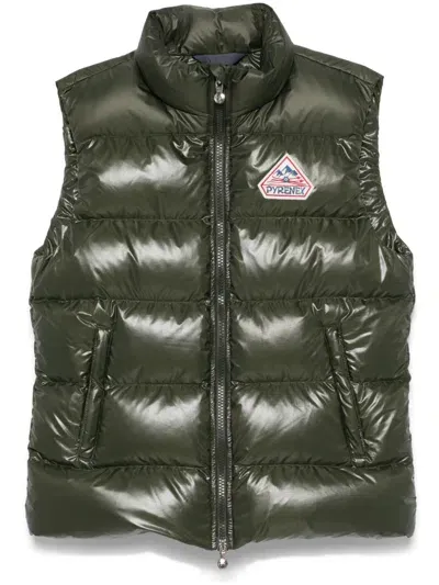 Pyrenex John Shiny Vest In Green