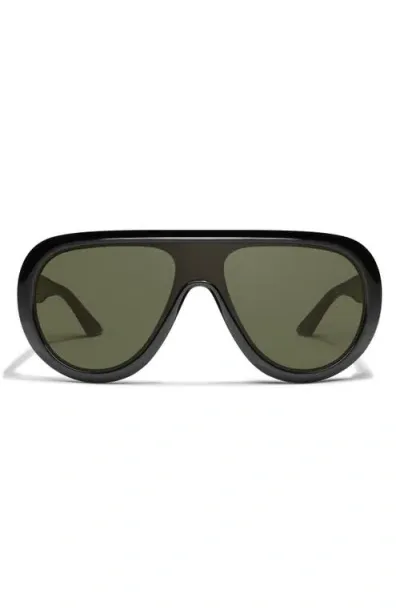 Quay Australia Set List 54mm Aviator Sunglasses In Black/green