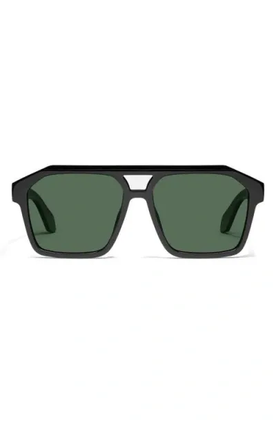 Quay Australia Soundcheck 48mm Gradient Aviator Sunglasses In Black/green