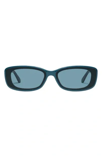 Quay Australia Vibe Check 62mm Small Square Sunglasses In Deep Turquoise