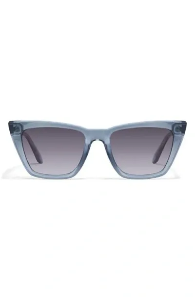 Quay Call The Shots 48mm Gradient Cat Eye Sunglasses In Blue