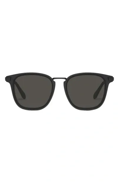 Quay Jackpot Remixed 48mm Polarized Round Sunglasses In Matte Black Polarized