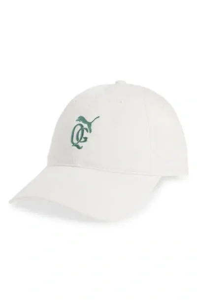 Quiet Golf X Puma Cotton Twill Dad Baseball Cap In White