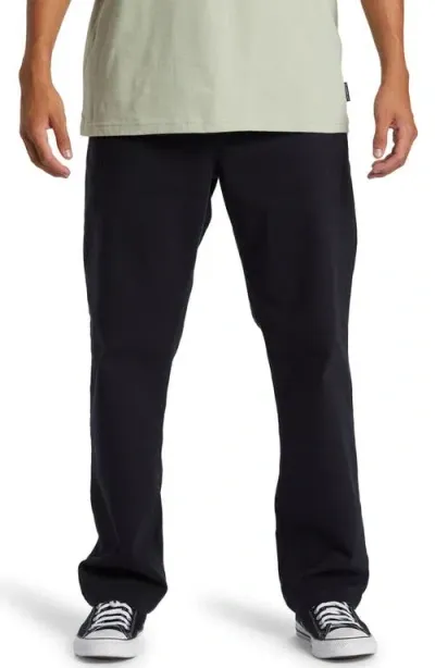 Quiksilver Dna Beach Cotton Twill Pants In True Black