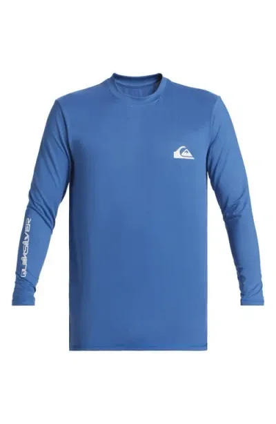 Quiksilver Everyday Surf Long Sleeve Performance Rashguard In Star Sapphire