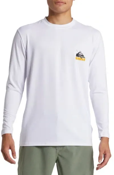 Quiksilver Hi Petroglyph Surf Long Sleeve Performance Rashguard In White