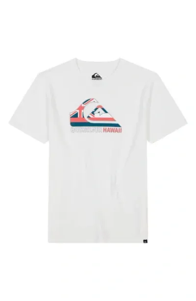 Quiksilver Kids' Flag Cotton Graphic T-shirt In Snow White