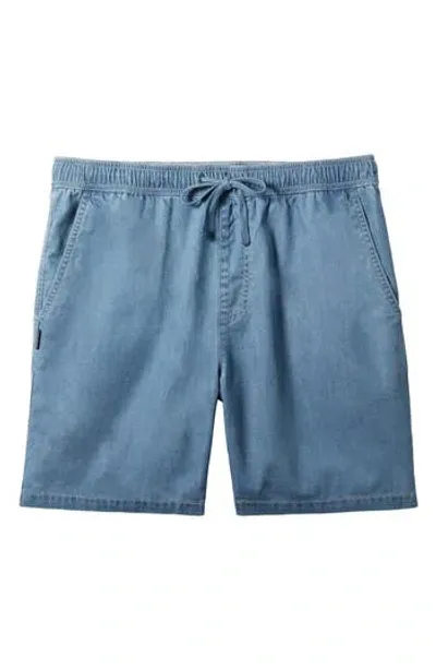 Quiksilver Taxer Drawstring Shorts In Stone Wash