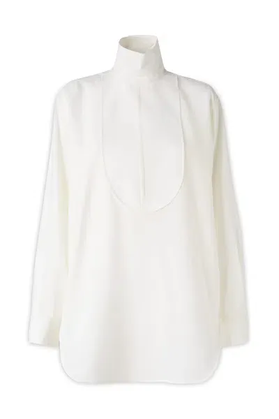 Quira Mock Neck Long In White