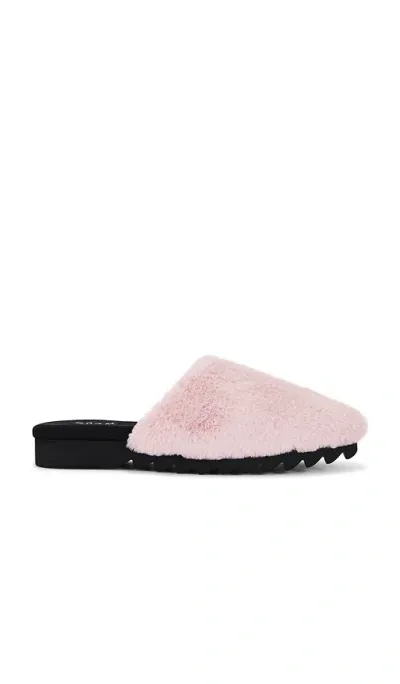 R0am Cloud Faux Fur Mule In Blush