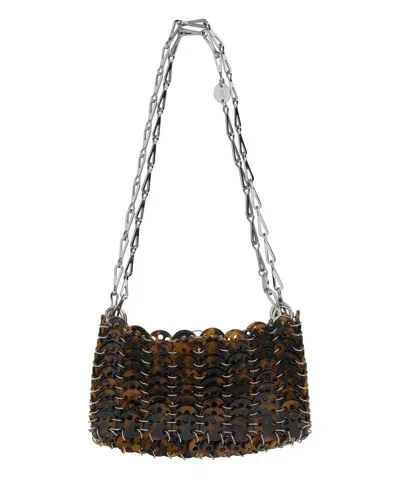 Rabanne 1696 Nano Shoulder Bag In Brown