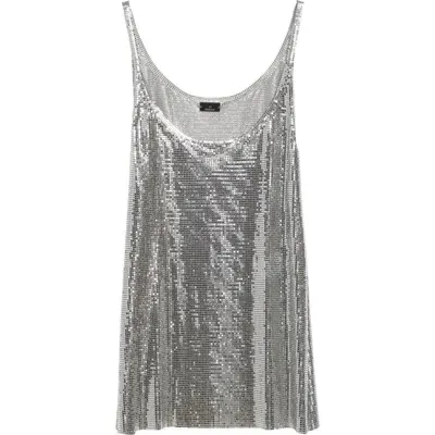 Rabanne Chainmail Mesh Tank In Silver